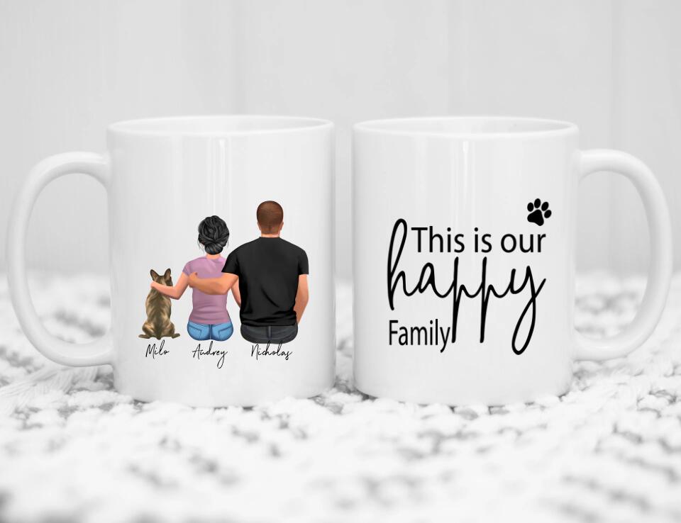 Personalised Dog family Couple Mug copy