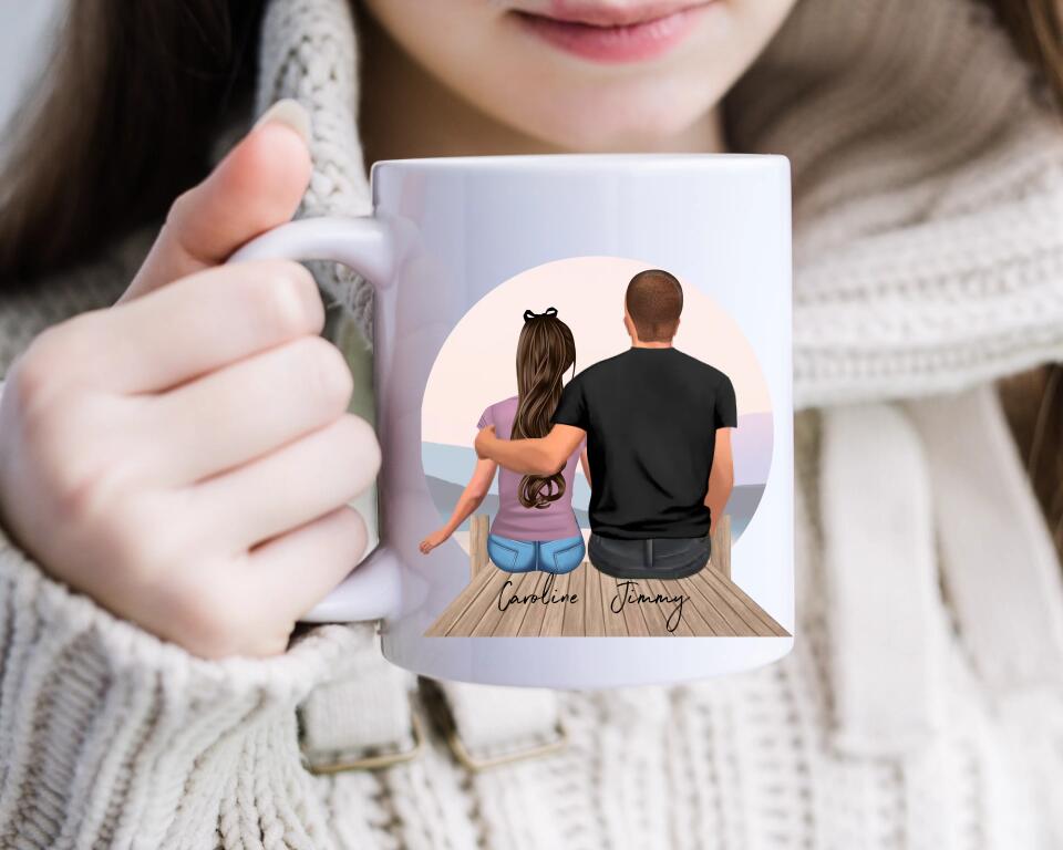 Personalised Soulmate Couple Mug - background