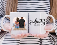 Personalised Soulmate Couple Mug - background