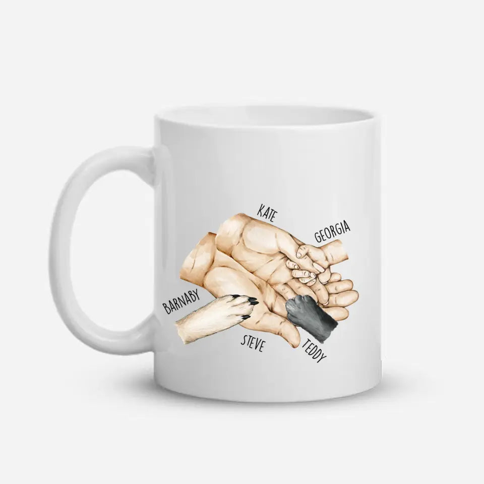 Personalised Family Hands Mug
