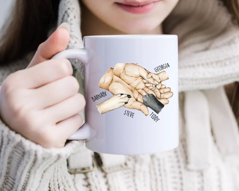 Personalised Family Hands Mug